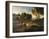 Classical Landscape with Figures (Oil on Canvas)-Gaspard Poussin Dughet-Framed Giclee Print