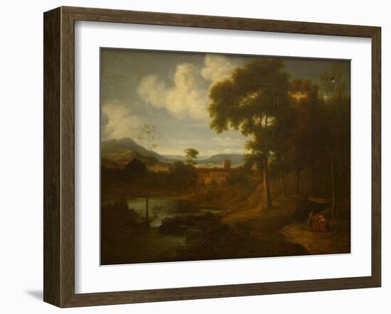 Classical Landscape with Figures-Jan Frans van Bloemen-Framed Giclee Print