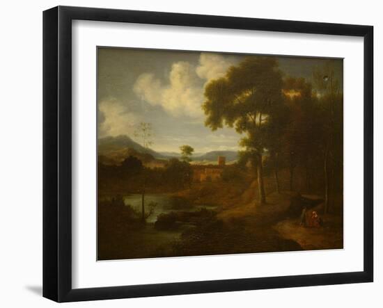 Classical Landscape with Figures-Jan Frans van Bloemen-Framed Giclee Print