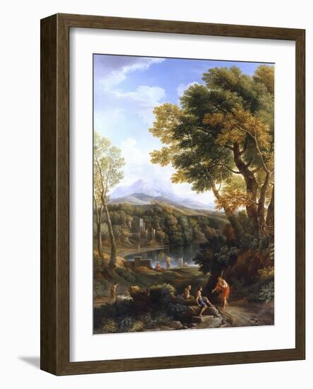 Classical Landscape-Jan Frans van Bloemen-Framed Art Print