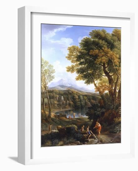 Classical Landscape-Jan Frans van Bloemen-Framed Art Print