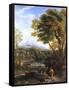 Classical Landscape-Jan Frans van Bloemen-Framed Stretched Canvas