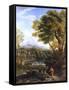 Classical Landscape-Jan Frans van Bloemen-Framed Stretched Canvas