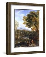 Classical Landscape-Jan Frans van Bloemen-Framed Art Print