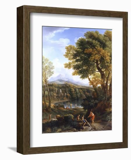 Classical Landscape-Jan Frans van Bloemen-Framed Art Print