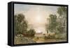 Classical Landscape-George Barret the Younger-Framed Stretched Canvas