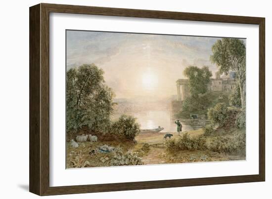 Classical Landscape-George Barret the Younger-Framed Giclee Print