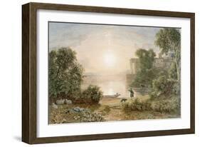 Classical Landscape-George Barret the Younger-Framed Giclee Print