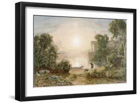 Classical Landscape-George Barret the Younger-Framed Giclee Print