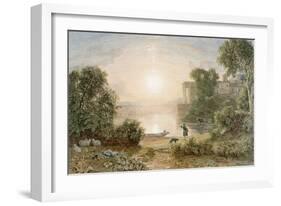 Classical Landscape-George Barret the Younger-Framed Giclee Print