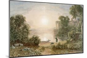 Classical Landscape-George Barret the Younger-Mounted Giclee Print