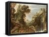 Classical Landscape-Salomon van Ruisdael-Framed Stretched Canvas