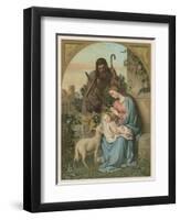 Classical Nativity Compostion-null-Framed Art Print