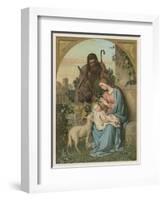 Classical Nativity Compostion-null-Framed Art Print