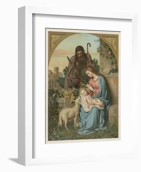 Classical Nativity Compostion-null-Framed Art Print