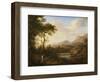 Classical River Landscape with Cattle and Figures-Gaetano Tambroni-Framed Art Print