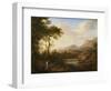 Classical River Landscape with Cattle and Figures-Gaetano Tambroni-Framed Art Print