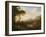 Classical River Landscape with Cattle and Figures-Gaetano Tambroni-Framed Art Print