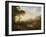 Classical River Landscape with Cattle and Figures-Gaetano Tambroni-Framed Art Print