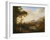 Classical River Landscape with Cattle and Figures-Gaetano Tambroni-Framed Art Print