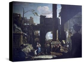 Classical Ruins and Figures-Sebastiano Ricci-Stretched Canvas