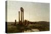 Classical Ruins in Desert-Alberto Pasini-Stretched Canvas