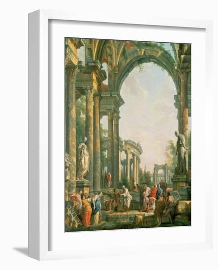 Classical Ruins-Giovanni Paolo Pannini-Framed Giclee Print