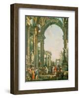 Classical Ruins-Giovanni Paolo Pannini-Framed Giclee Print