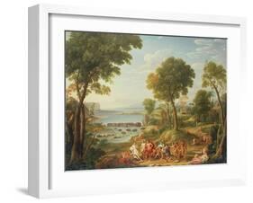 Classical Scene with Elephants, 18Th Century-Hendrik Van Lint-Framed Giclee Print