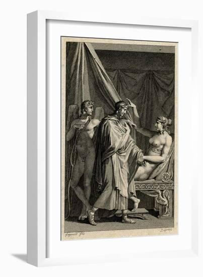 Classical Scene with Hera and Eros-null-Framed Art Print