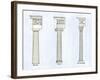 Classical Styles of Columns - Doric, Ionic, and Corinthian Architecture-null-Framed Giclee Print