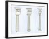 Classical Styles of Columns - Doric, Ionic, and Corinthian Architecture-null-Framed Giclee Print