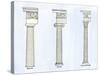 Classical Styles of Columns - Doric, Ionic, and Corinthian Architecture-null-Stretched Canvas