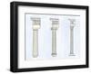 Classical Styles of Columns - Doric, Ionic, and Corinthian Architecture-null-Framed Giclee Print