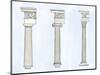 Classical Styles of Columns - Doric, Ionic, and Corinthian Architecture-null-Mounted Giclee Print