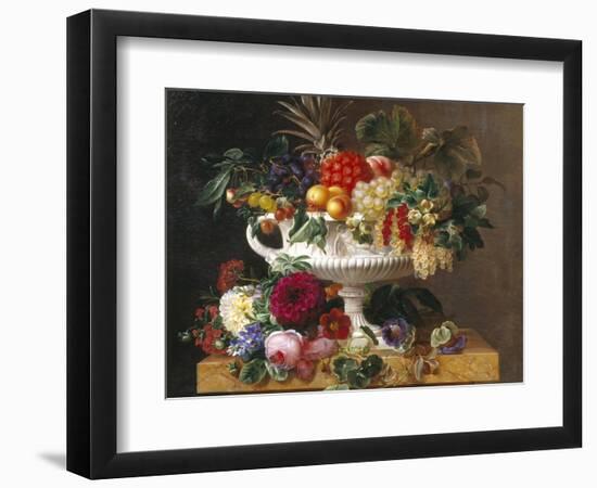 Classical Urn with Gooseberries, Apricots, Nuts and Currants-Johan Laurentz Jensen-Framed Giclee Print