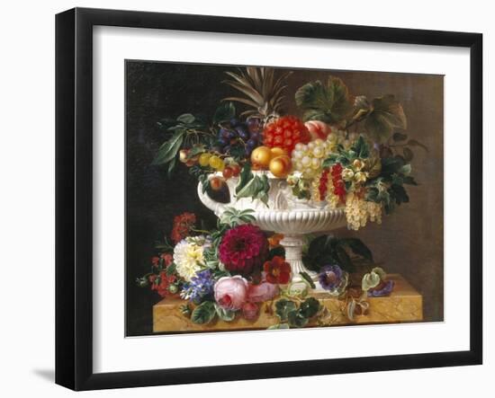 Classical Urn with Gooseberries, Apricots, Nuts and Currants-Johan Laurentz Jensen-Framed Giclee Print