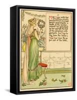 Classically Dressed Woman Lift A Goblet As May Day-Walter Crane-Framed Stretched Canvas