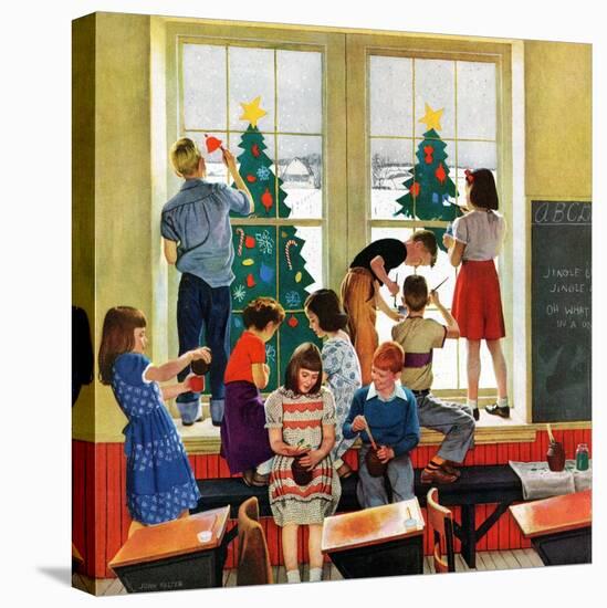 "Classroom Christmas", December 8, 1951-John Falter-Stretched Canvas