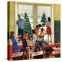 "Classroom Christmas", December 8, 1951-John Falter-Stretched Canvas