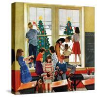 "Classroom Christmas", December 8, 1951-John Falter-Stretched Canvas