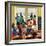 "Classroom Christmas", December 8, 1951-John Falter-Framed Giclee Print