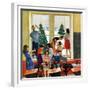 "Classroom Christmas", December 8, 1951-John Falter-Framed Giclee Print