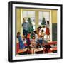 "Classroom Christmas", December 8, 1951-John Falter-Framed Giclee Print