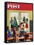 "Classroom Christmas" Saturday Evening Post Cover, December 8, 1951-John Falter-Framed Stretched Canvas