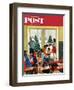 "Classroom Christmas" Saturday Evening Post Cover, December 8, 1951-John Falter-Framed Giclee Print