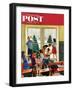 "Classroom Christmas" Saturday Evening Post Cover, December 8, 1951-John Falter-Framed Giclee Print