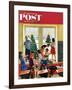 "Classroom Christmas" Saturday Evening Post Cover, December 8, 1951-John Falter-Framed Giclee Print