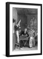 Classroom Dunce Made to Stand on a Stool-J. Carter-Framed Art Print