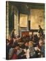 Classroom During Geography Lessons-Carl Hertel-Stretched Canvas